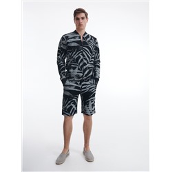 Gemusterte Jersey-Shorts im Regular-Fit