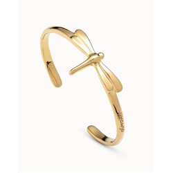 Pulsera bañada en oro de 18k con forma de libélula