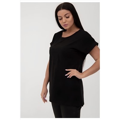 Футболка без рисунка с отворотами на рукавах, хлопок 100%, Арт. 561 НАТАЛИ #981598