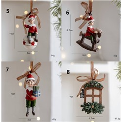 Елочные игрушки в ретро стиле 🎄Материал: смола. Набор 2 шт