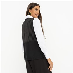 Блуза комбинированная, Кейт Мосс отдыхает (black)