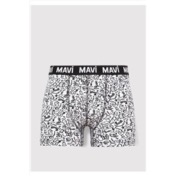 Mavi 3lü Baskılı Boxer 0911872-900
