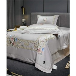 Скидки🎁  Комплект постельного с одеялом с вышивкой (3 расцветки)