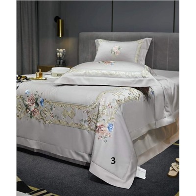 Скидки🎁  Комплект постельного с одеялом с вышивкой (3 расцветки)