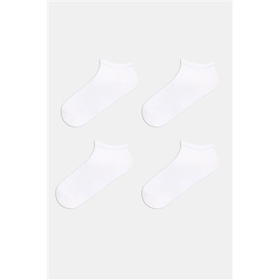 Penti Basic 4 Lü Beyaz Patik Çorap