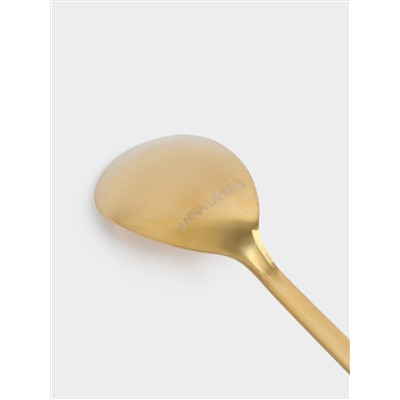 Ложка десертная, 15 см, 2 шт, сталь, золотистая, Венок, New year