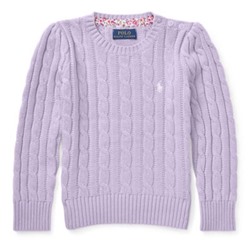 GIRLS 2-6X Cable-Knit Cotton Sweater