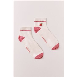 Calcetines cortos bordado fresa