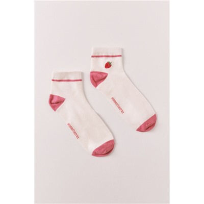 Calcetines cortos bordado fresa