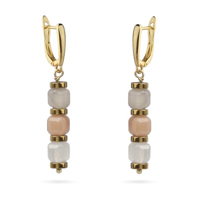 Серьги Селена (авантюрин 7мм; покрытие золото), Есть комплект