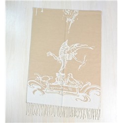 Зимний теплый мягкий жаккардовый шарф