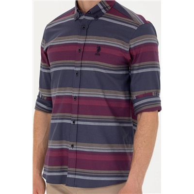 Erkek Lacivert Uzun Kollu Gömlek