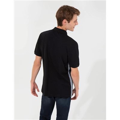 Siyah Regular Fit Polo Yaka Tişört