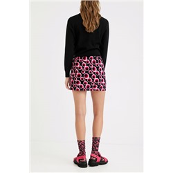 Minifalda slim círculos