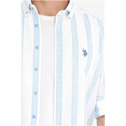 Erkek Mavi Uzun Kollu Gömlek