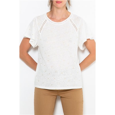 Camiseta de lino Blanco
