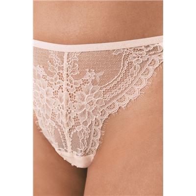 Tanga encaje lurex rosa