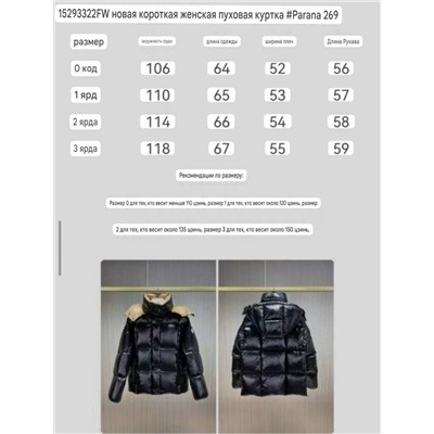 Женский пуховик с контрастным подкладом Moncle*r Paran*a