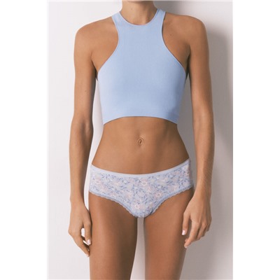 Braga brasileña ancha rosa estampado flores