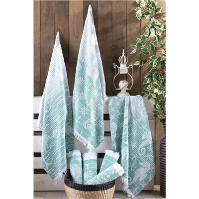 Mariva home Havlu Peştemal, Plaj Havlusu, Banyo Havlusu, Midye Desen