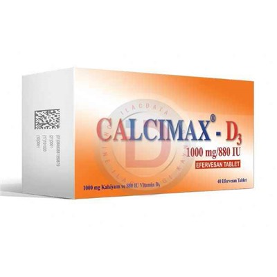 CALCIMAX D3 1000 MG/880 IU 90 EFERVESAN TABLET