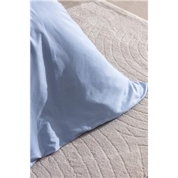 Clodia King Size %100 Pamuk Baskılı Saten Nevresim Takımı - Mavi