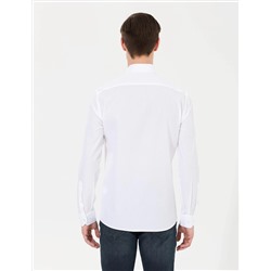 Beyaz Slim Fit Uzun Kollu Gömlek