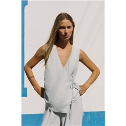 TOP CHALECO FLUIDO CRUZADO