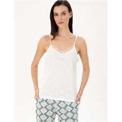 Krem 3'lü Pijama Takımı