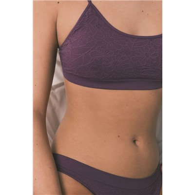 Sujetador top Seamless granate floral