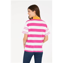 Kadın Pembe Polo Yaka Tişört