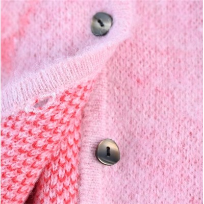 Женский флисовый жаккардовый кардиган