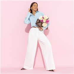 Брюки с защипами, Легкой походкой (white)