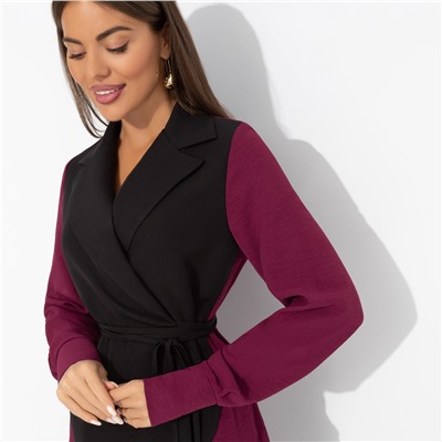 Рубашка с имитацией многослойности, Собрание идей (burgundy)