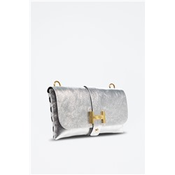 Bandolera de nobuk - Plateado - Firenze Artegiani