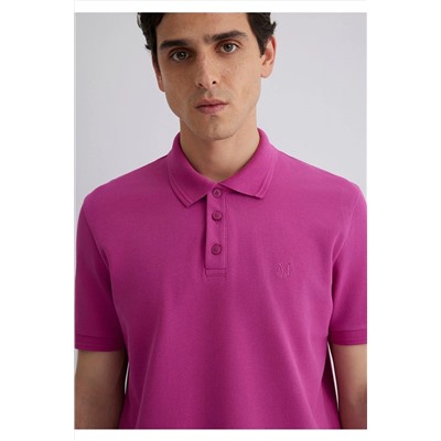 Mavi Pembe Polo Tişört Slim Fit / Dar Kesim 064946-70934