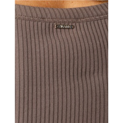 Футболка из трикотажа в широкий рубчик