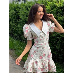 Милое женское платье в цветочный принт ,фабрика