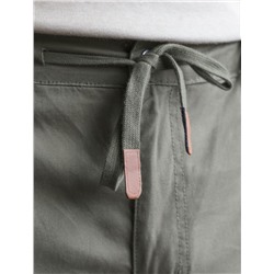 Брюки с поясом на резинке из эластичного твилла