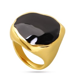 Кольцо Палитра (эмаль черная; покрытие золото), Есть комплект