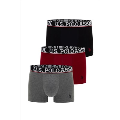 U.S. Polo Assn. Erkek 3'lü Boxer Takım 50310704-vr046