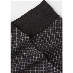 Kurze Herrensocken mit Cashmere und Rautenmuster