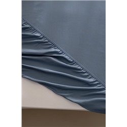 Ciel King Size %100 Pamuk Lastikli Saten Çarşaf - Koyu Mavi
