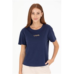 Kadın Lacivert Bisiklet Yaka Tişört