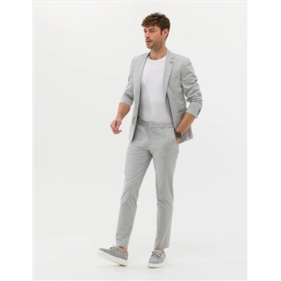 Gri Ekstra Slim Fit Spor Takım Elbise