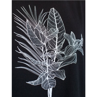 Футболка с принтом свободная из премиального 100% хлопка