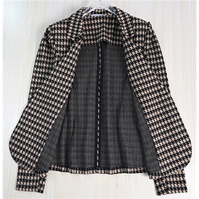 Женский мягкий, эластичный пиджак с рисунком «гусиная лапка»