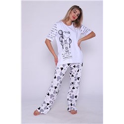 Костюм женский с брюками и футболкой 376