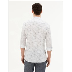 Lacivert Slim Fit Uzun Kollu Gömlek