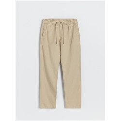 Chino-Jogger mit hohem Leinenanteil